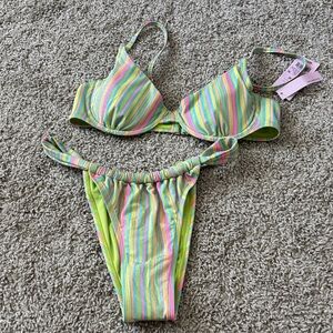 Stripped Bikini Set